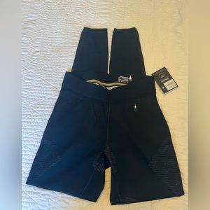 Smartwool Womens Large Intraknit base layer black tights 200 weight NWT